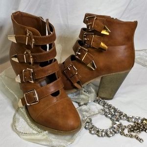Lollipop Buckled Ankle Booties